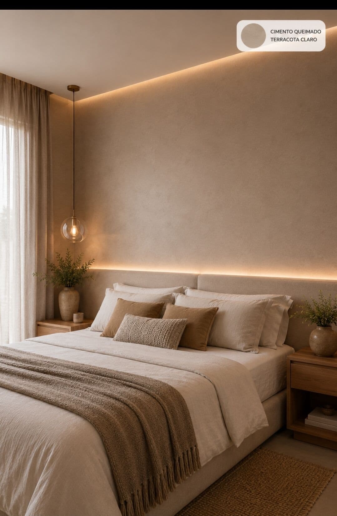 Inspiração de quarto com acabamento suave